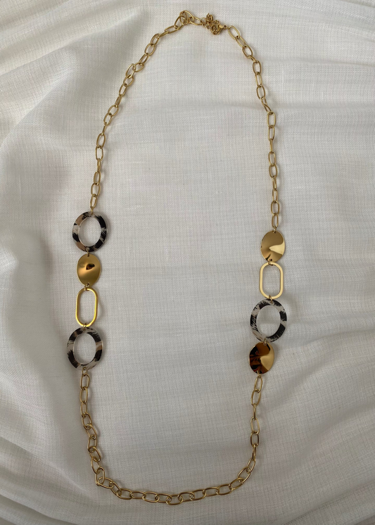 Collar largo leopardo