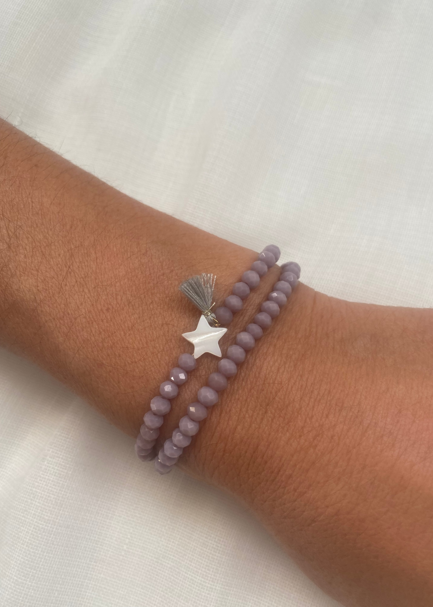Pulsera doble estrella nácar