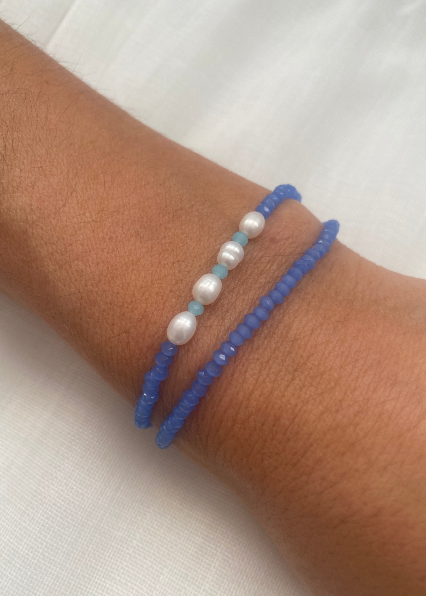 Pulsera doble perlas