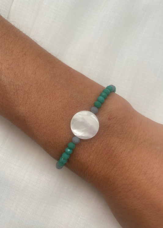 Pulsera círculo nácar