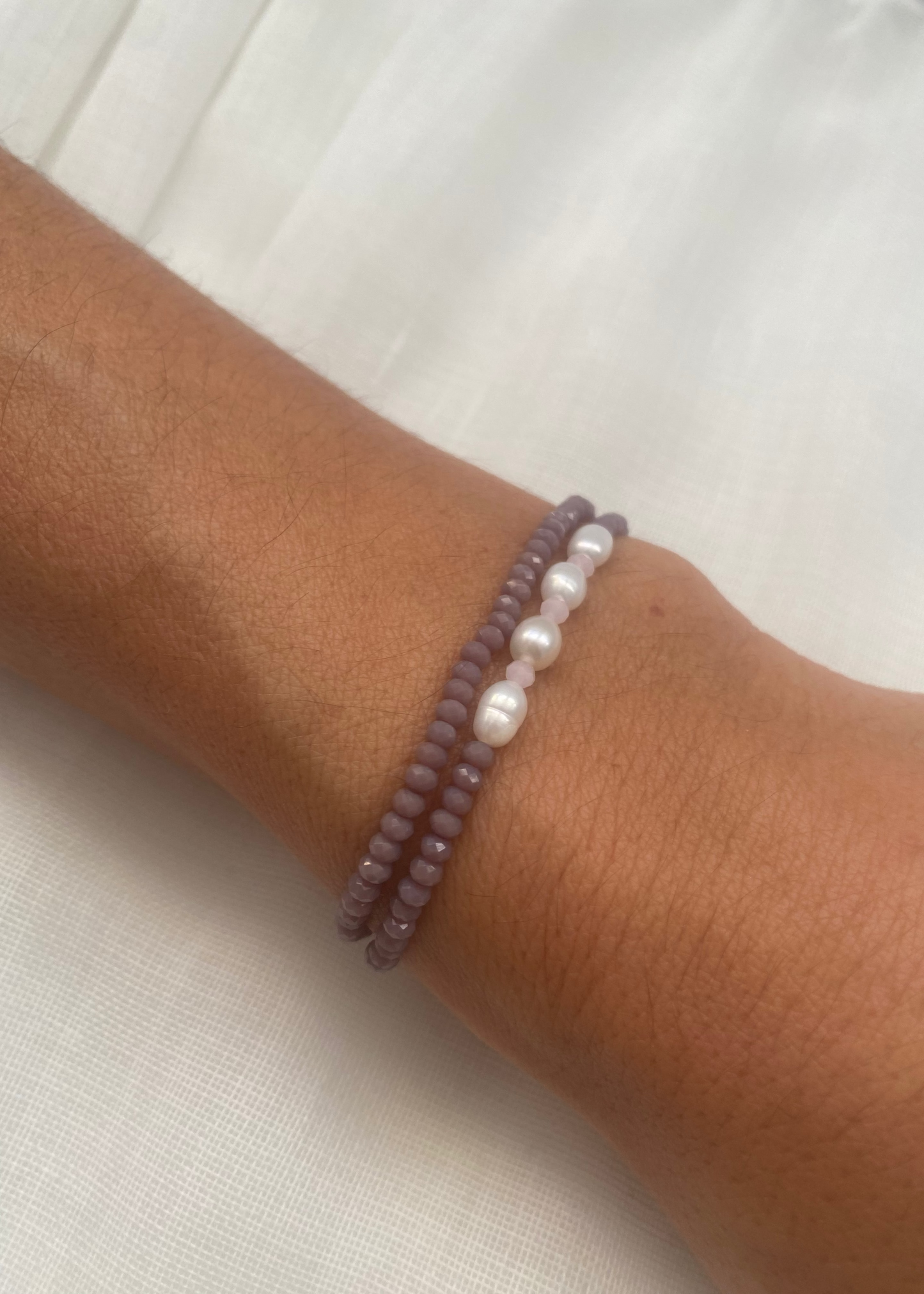 Pulsera doble perlas