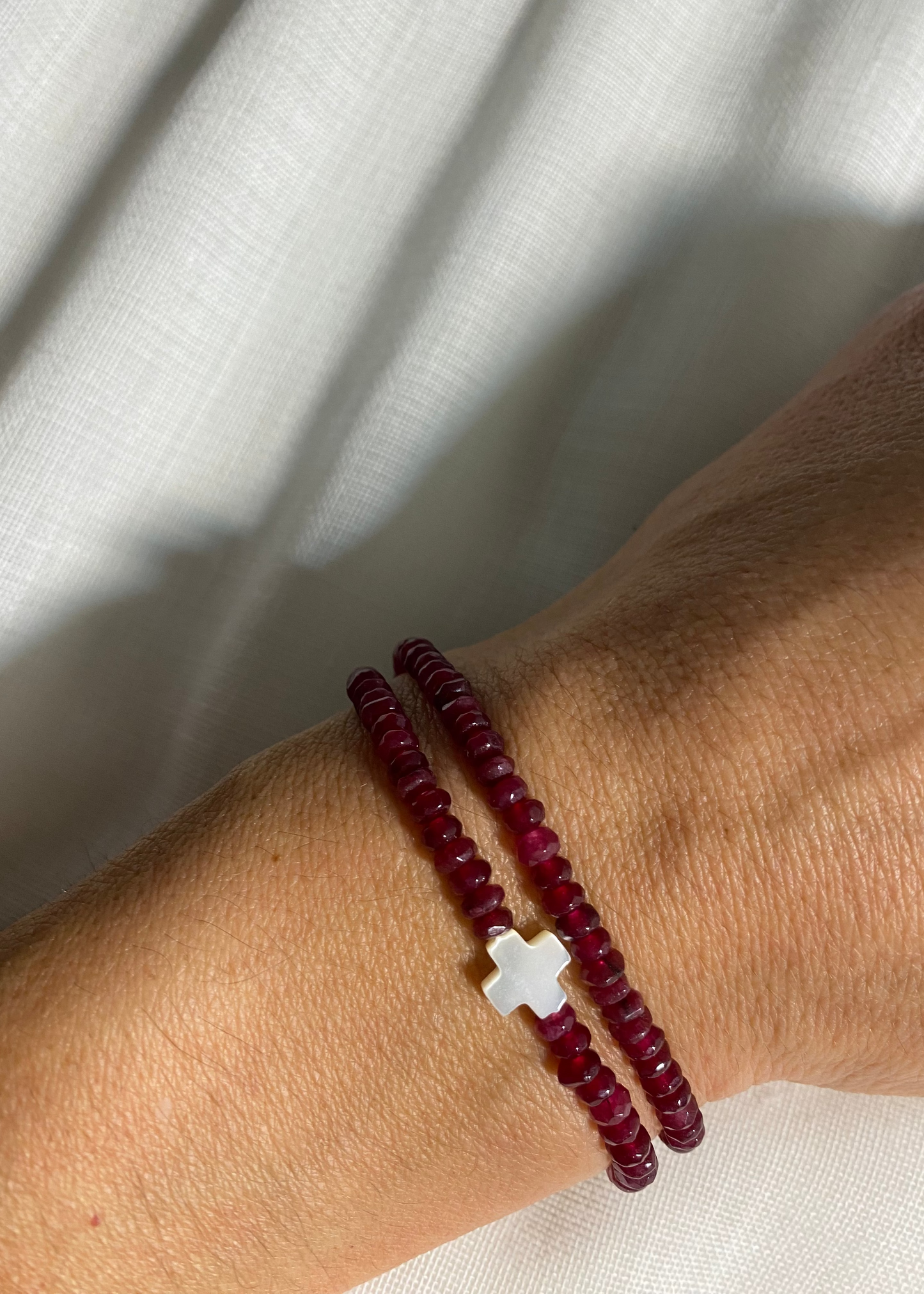 Pulsera doble cruz