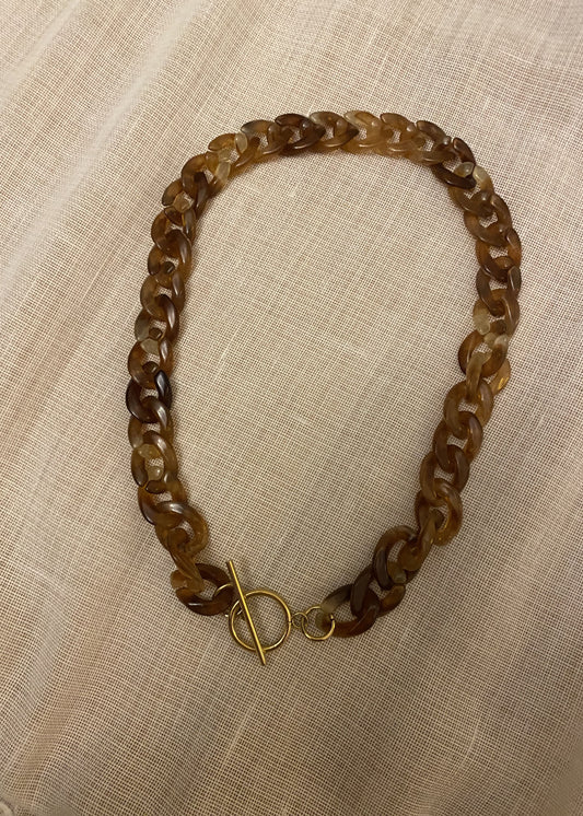 Collar Cadena Marrón